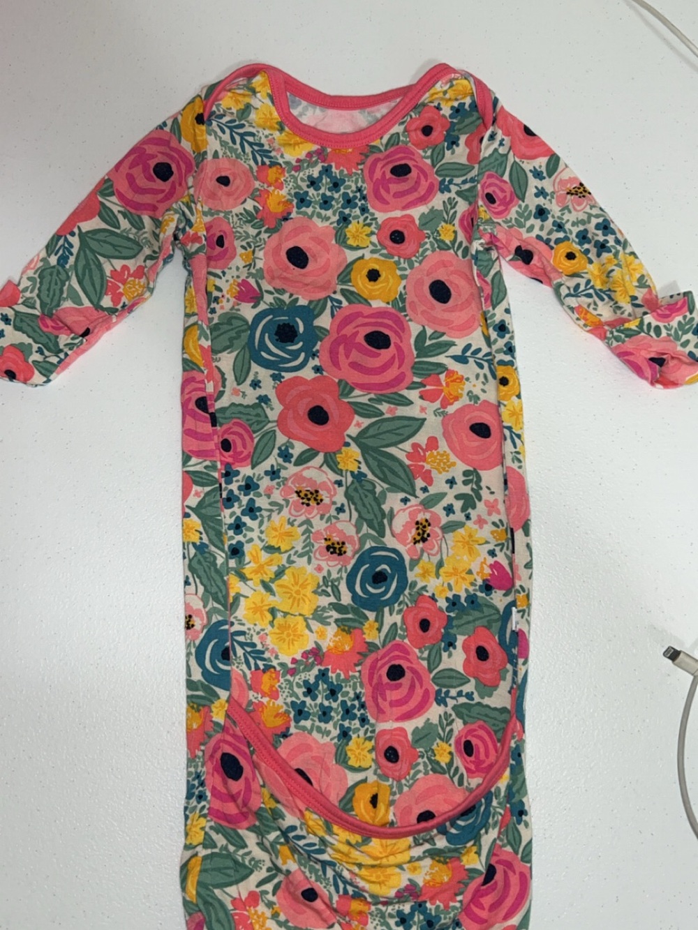 Little Sleepies Pink & Yellow Gown - Soft Long-Sleeve